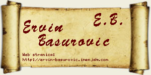 Ervin Basurović vizit kartica